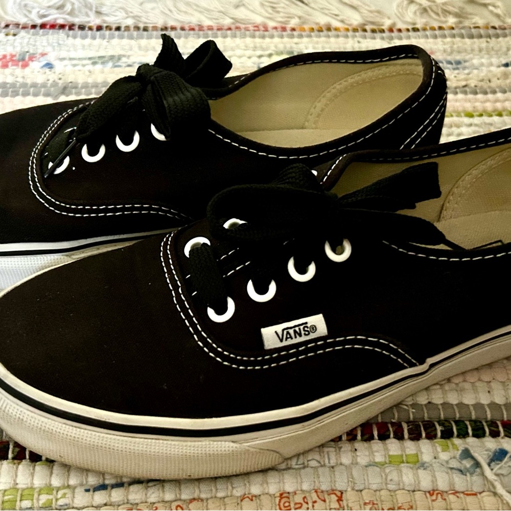 Vans Black and White Canvas Shoes